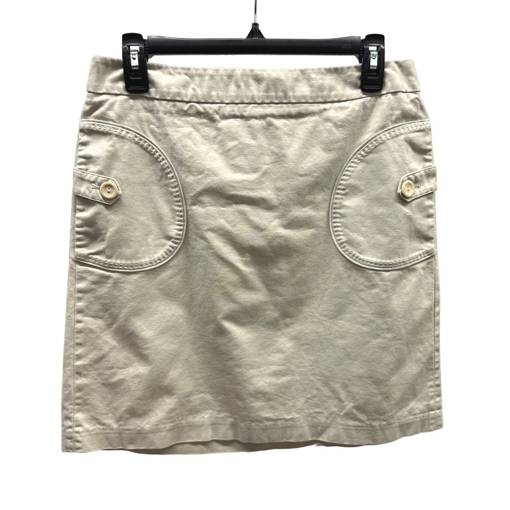 J. McLaughlin Beige A-Line Skirt 8